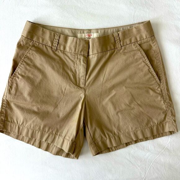 J.Crew BUNDLE 2 Shorts Women's size 2 100% Cotton Tan Navy Chino Broken In EUC - Picture 1 of 12